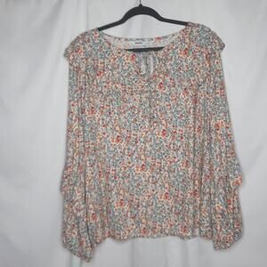 Sonoma Women's Ruffled Floral Top XL